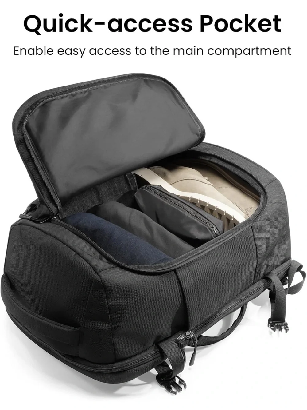 Tomtoc black backpack
